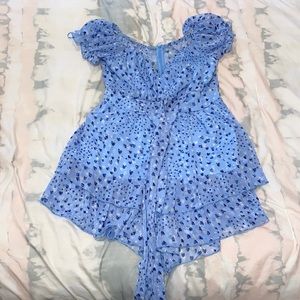 blue hearts romper